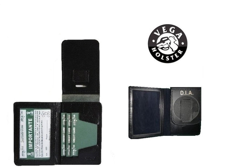 PORTAFOGLIO CON PORTA PLACCA D.I.A. IN PELLE VEGA HOLSTER