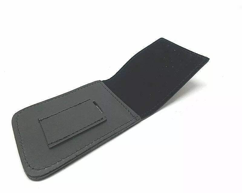 PORTA PLACCA PER CLIP METALLO  POLIZIA DI  STATO CUOIO VEGA HOLSTER