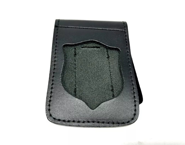 PORTA PLACCA PER CLIP METALLO  POLIZIA DI  STATO CUOIO VEGA HOLSTER