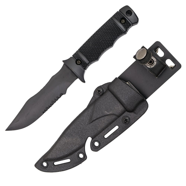 COLTELLO DUMMY BC 141 NERO CON FODERO SNOW WOLF