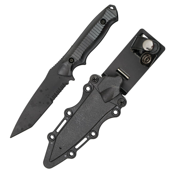 COLTELLO DUMMY M37 NERO CON FODERO SNOW WOLF