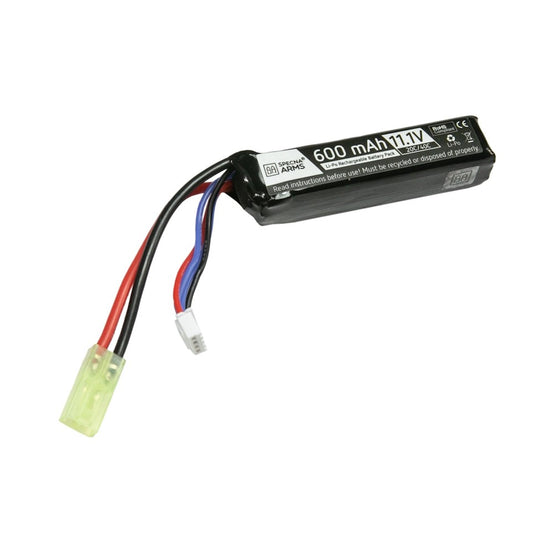 BATTERIA LI-PO 11.1V x 600MAH 20/40C STICK ATTACCO MINI TAMIYA SPECNA ARMS