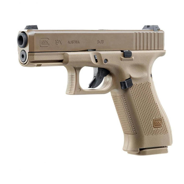 PISTOLA GLOCK 19X METAL VERSION GAS SCARRELLANTE COLORE DESERT UMAREX