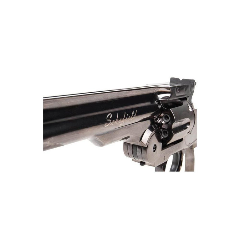 Revolver Schofield inox brunito Cal.4.5 Pot.<7.5 Joule ASG bb steel