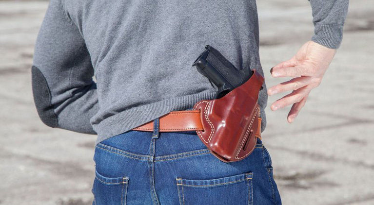 FONDINA IN CUOIO TERMOFORMATO A SGANCIO RAPIDO NERA VEGA HOLSTER