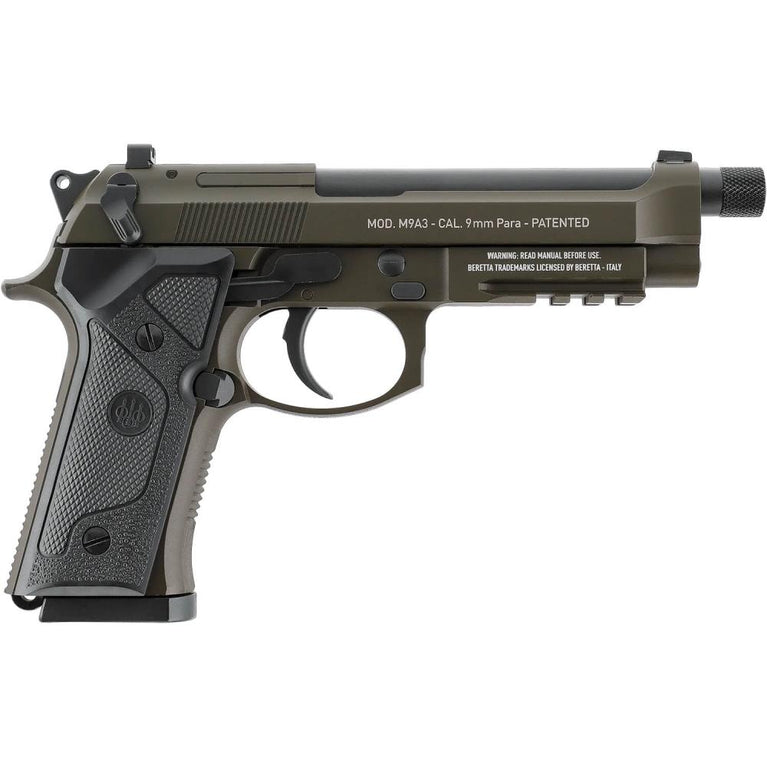 Pistola Beretta M9 A3 Colore Verde Militare Cal.4.5 Pot.<7.5 Joule