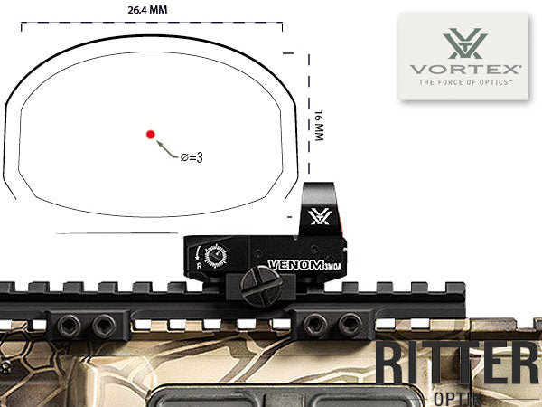 Mirino Red Dot Vortex Venom 3 Moa Black