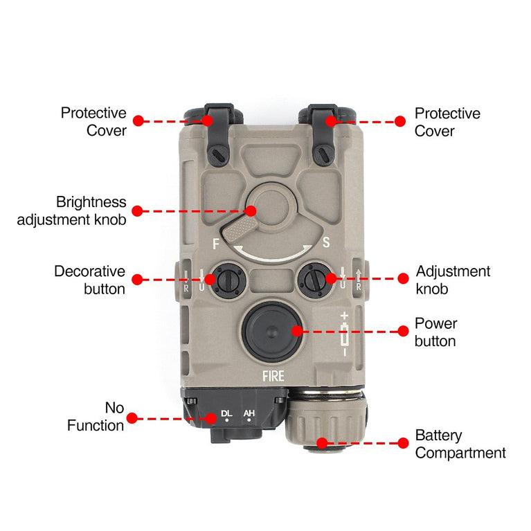 ANPEQ CON TORCIA E PUNTATORE LASER WADSN