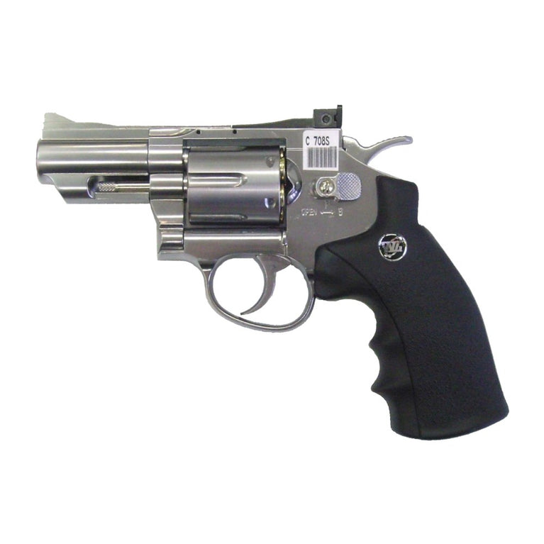 REVOLVER A CO2 canna da 2,5"colore inox win gun