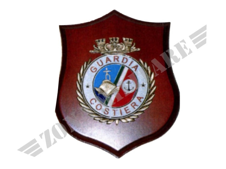 Crest Guardia Costiera Araldico Legno E Metallo