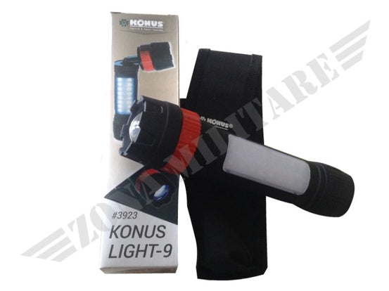 Torcia Konuslight-9 Zoom + Led Bianco E Rosso