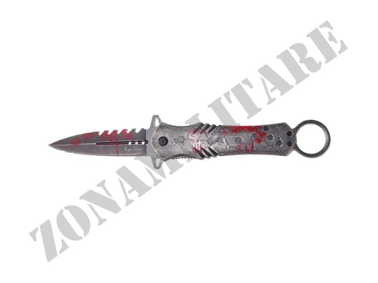 Coltello Punisher Blood Version Con Anello