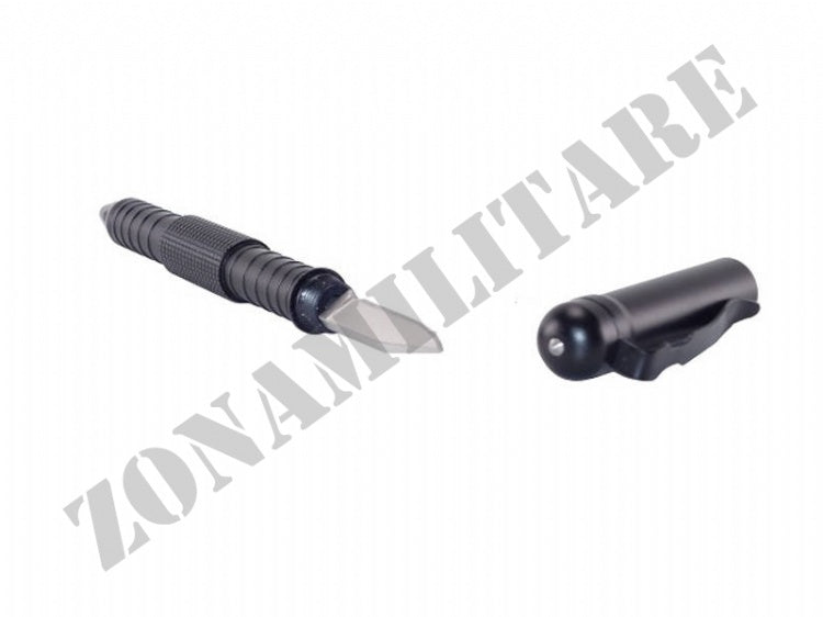 Penna Tattica Con Frangi Cristallo E Coltellino