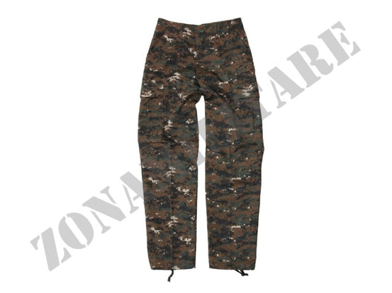 Pantalone Bdu Rip Stop Colorazione Camo Digitale Fostex