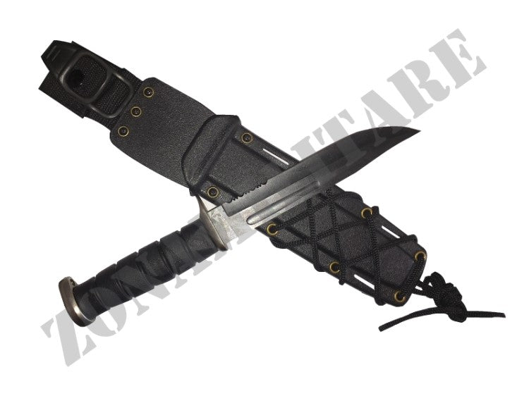 Coltello Combat Fodero In Polimero Da Cintura E Sicura