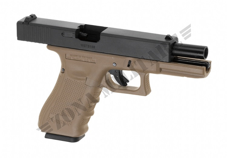 PISTOLA G17 WE A GAS  NERA E TAN
