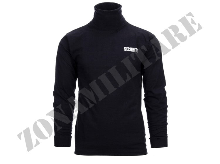 Maglietta Security Manica Lunga Con Scritta Security Nera