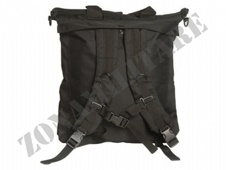 BORSA PORTA CASCO CON TRACOLLA E SPALLACCI NERA MILTEC