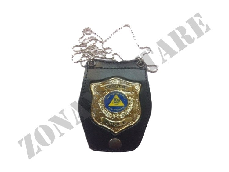 Porta Placca Con Catenella Protezione Civile