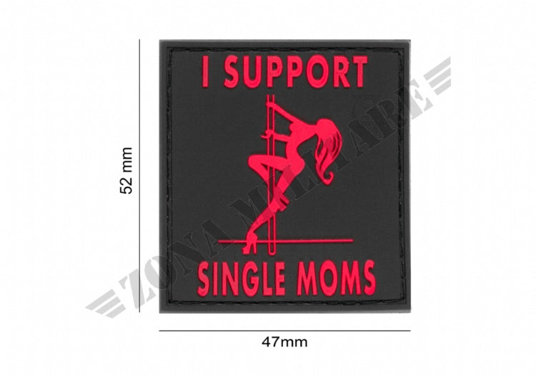 Patch Gommata I Support Single Mums Rubber Patch Black Medic