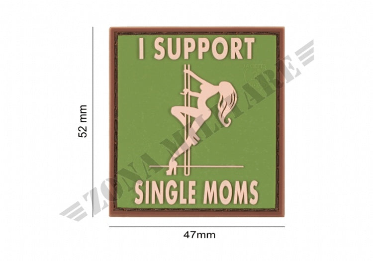 Patch Gommata I Support Single Mums Rubber Patch Multicam