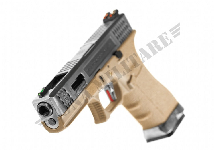G-Force 17 Sv Silver Barrel Metal Version Desert Gbb We