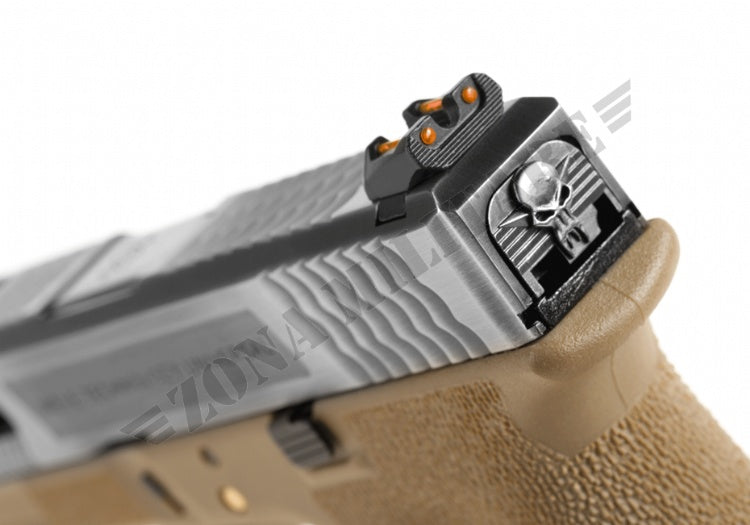 G-Force 17 Sv Silver Barrel Metal Version Desert Gbb We