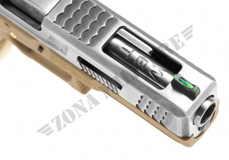 G-Force 17 Sv Silver Barrel Metal Version Desert Gbb We