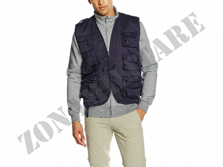 Gilet Multitasche Colore Blu Navy