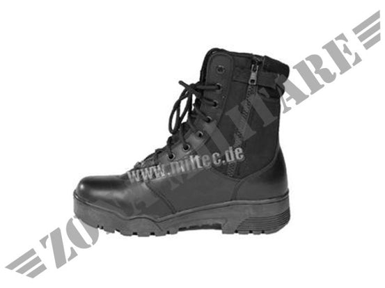 Anfibi Tattici In Pelle E Cordura Con Cerniera