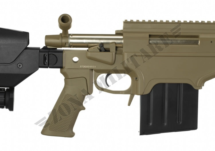 Fucile A338 Bolt-Action Sniper Con Silenziatore Tan