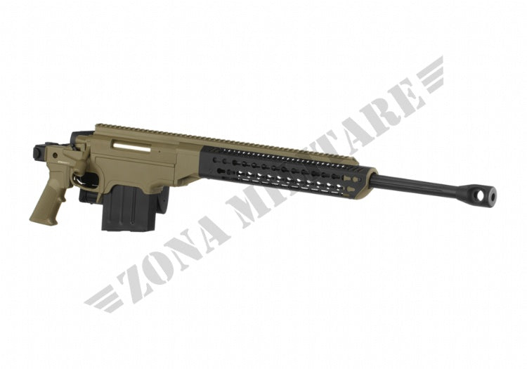 Fucile A338 Bolt-Action Sniper Keymod Con Silenziatore Tan