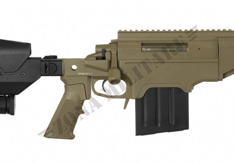 Fucile A338 Bolt-Action Sniper Keymod Con Silenziatore Tan