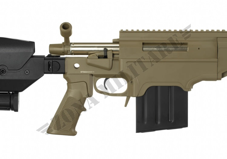 Fucile A338 Bolt-Action Sniper Keymod Con Silenziatore Tan