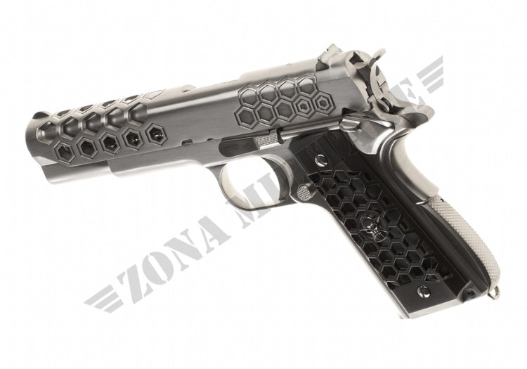 Pistola M1911 Hex Cut Full Metal Gbb We Silver