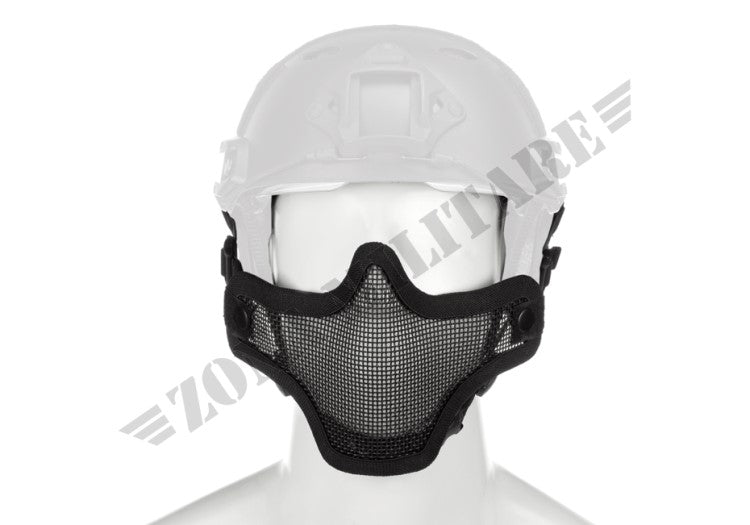 Maschera Protettiva A Rete Steel Half Face Mask Fast Black Invader Gear
