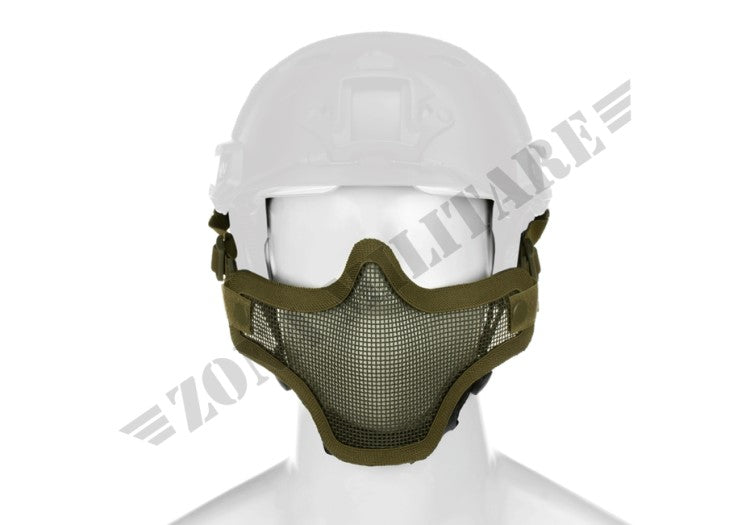 Maschera Protettiva A Rete Steel Half Face Mask Fast Od Green Invader Gear