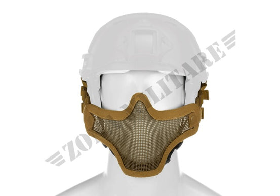 Maschera Protettiva A Rete Steel Half Face Mask Fast Tan Invader Gear
