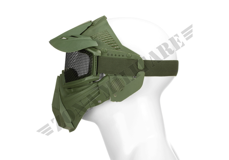 Maschera Protettiva integrale Commander Mesh Mask Pirate Arms verde