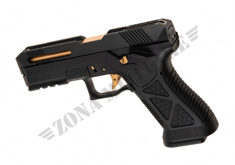 Pistola Ag-17 Metal Version Gbb Hfc Black And Gold Version