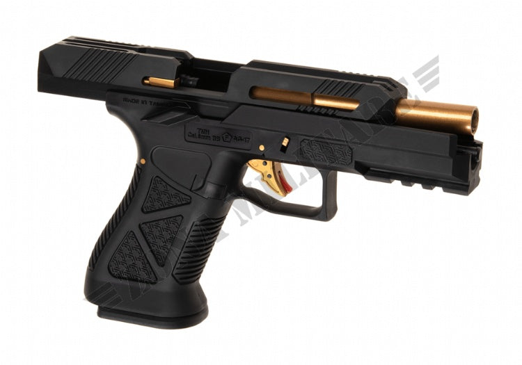 Pistola Ag-17 Metal Version Gbb Hfc Black And Gold Version