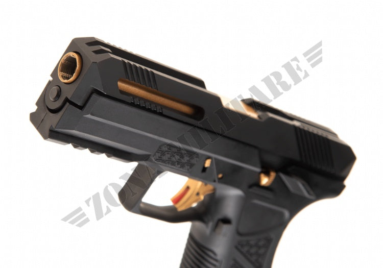 Pistola Ag-17 Metal Version Gbb Hfc Black And Gold Version