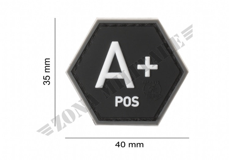 Patch Gommata Bloodgroup Hexagon A Positivo Jtg