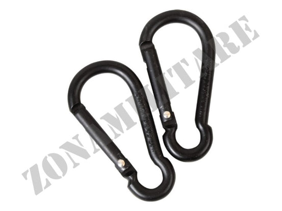 Moschettone Standard Carabiner Pairs 8Mm Nero 2Pcs