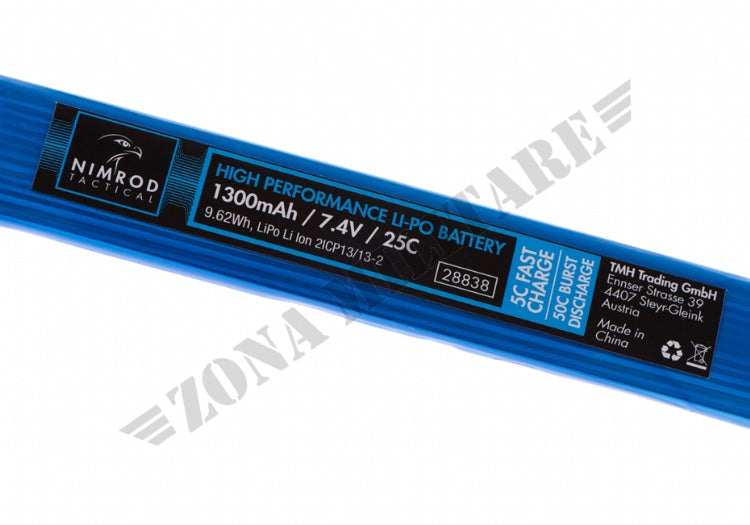Batteria Lipo 7.4V 1300Mah 25C Twin Type Nimrod