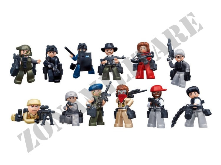 Set Costruzioni Sluban Set Completo Mini Figures Polizia E Ladri