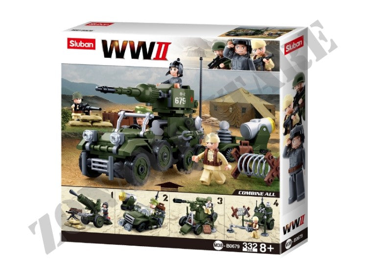 Set Costruzioni Sluban Wwii Giftbox 4 In 1 M38-B0679
