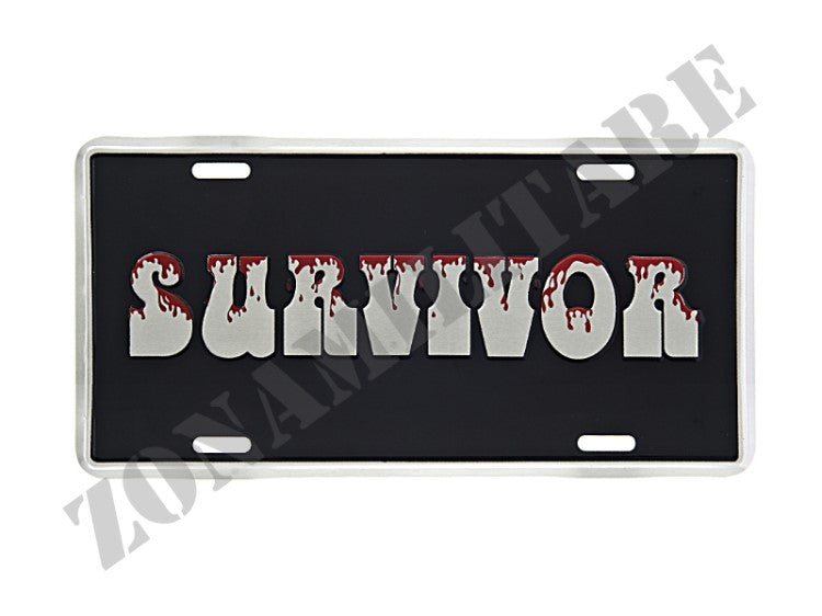 Targa Alluminio Survivor Rettangolare