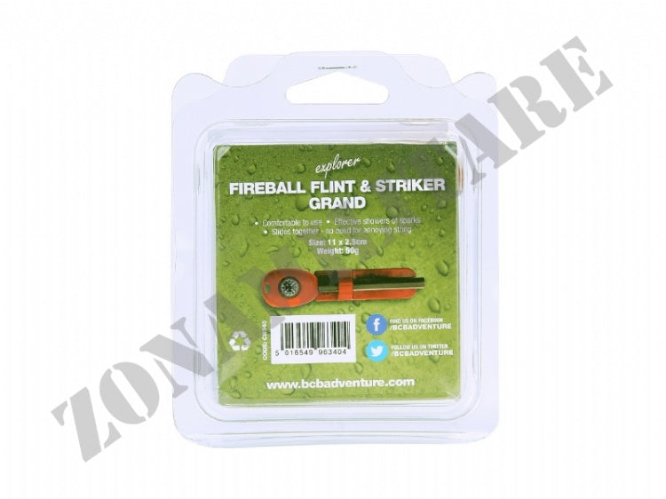 Kit Fire Starter Bcb Fireball Flint & Strike Grande