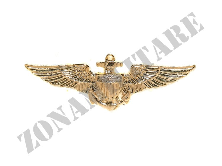 Spilla Emblema Us Navy Pilot Wing Dorata